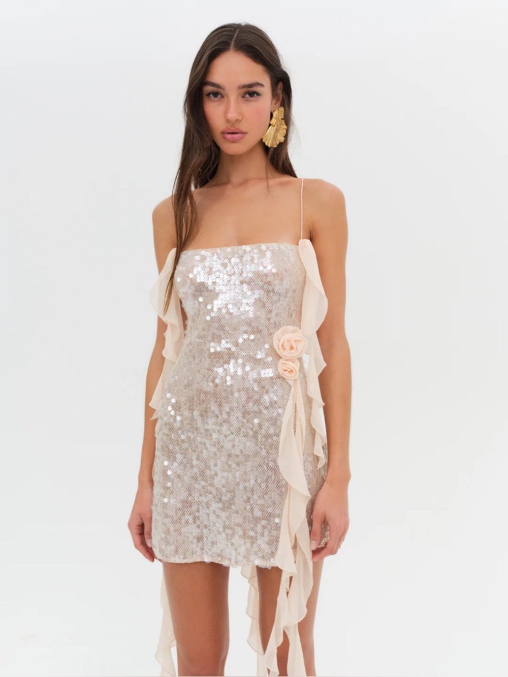 For Love and Lemons Sequin Sydney Mini Dress  Size Medium NWT